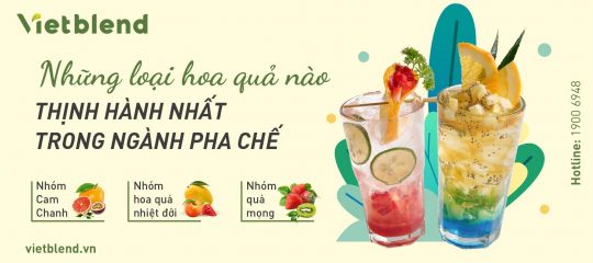 Những loại hoa quả thịnh hành trong pha chế?